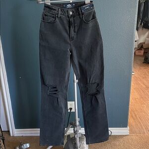 Hollister Gray Ultra High-Rise Dad Jeans